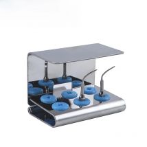 Dental Ultrasonic Scaler Tip Holder Bur Drills Holder Block Organizer Autoclave Sterilizer Case Endo File Disinfection Box