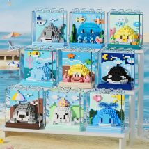 Animals Fish Bricks Construction Set for Adults Ocean Small Particle Assembled Diamond Building Blocks for Children 6 Years Gift