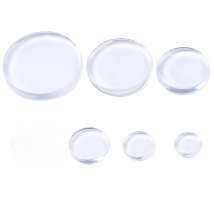 10MM-30MM Both Side Flat Round Clear Glass Cabochons For Making Pendant Necklace Jewelry