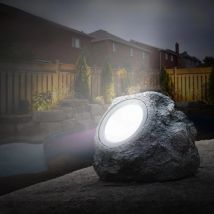 5W Solar Powered Light Simulation Stone Lights Spotlight Decoration Cold White IP65 Waterproof for Outdoor Garden Lawn Lamps