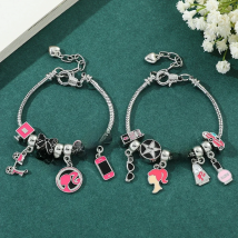 Barbie Colorful Bracelet Pretty Sweet Animation Cartoon Character Barbie Jewelry DIY Love Heart