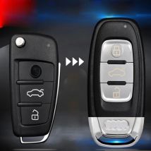 Car Upgraded Replacement Key Cover Modified Remote Key Shell Key Case for Audi A6 Q7 A4 TT with Logo  and Key Blade
