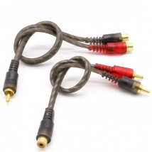Pure Copper Audio Line Car Audio Wire Signal Lines One Male Two Female or One Female Two Male RCA Power Amplifier Audio Cable