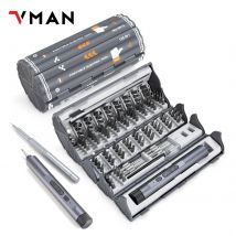 VMAN 138 in 1 set di cacciaviti a batteria di precisione elettrica punte magnetiche laptop PC iPhone strumento di riparazione occhiali kit multifunzione