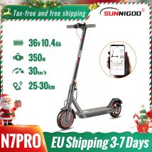 SUNNIGOO Scooter elettrico per adulti 350W Potente monopattino elettrico Pneumatici a prova di esplosione Portata 30 km eScooter Velocità 30 km/h