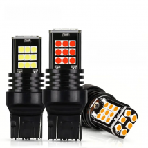 ANMINGPU 2x Signal Lamp T20 Led 7443 W21/5W 3030SMD W21W Led 7440 WY21W  Turn Light Brake Light Reverse Light White Amber 12V
