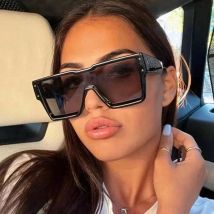 Designer Brand Square Sunglasses Women Men Cool Oversized Frame Sun Glasses Female Gradient Colors Trendy Fashion