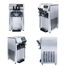 Soft Ice Cream Maker Machine Compressor 110V 220V 3 Flavors Sweet Cone Electric Ice Cream Maker For Commercial