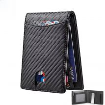 Rfid Business Men Wallets Mens Credit Card Holder Money Bags Slim Money Clip Luxury Billfold Short Wallets for Men Carteras