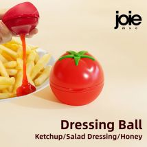 Joie Portable Condiment Squeeze Bottle Mini Silicone Dressing Ball Salad Dressing Container Sauce Jars Bottle Kitchen Tools