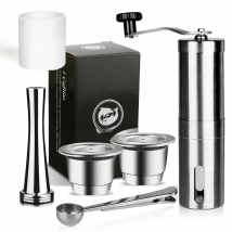 Reusable Coffee Capsule For Nespresso Stainless Steel Espresso Cups Refillable Coffee Pods Capsule With Tamper Dosing Ring