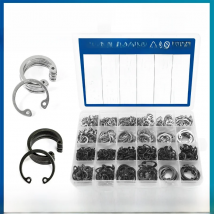 NINDEJIN C type internal circlip retaining rings assortment kit for hole stainless steel carbon steel circlip snap rings DIN472