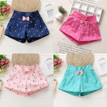 Summer Baby Kids Children Girls Toddler Candy Color Heart Print Shorts Pants Clothes For 2-10 Years K213201