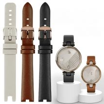 Genuine Leather Watchband Straps Sports Silicone Stainless Steel Belt For Garmin Lily Smart Watch Accessories Women's Bracelet