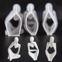 Human Body Ornament Silicone Mold DIY Handmade Creative Hollow Body Design Candle Gypsum Resin Mold 3D Art Table Craft Gifts