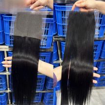 Hand Tied 5x5 Transparent Lace Closure Only Straight 15A Vietnamese Hair 13x4 Lace Frontal 100% Virgin Human Hair Pre Plucked
