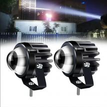 2 pcs LED Laser Spotlight High low beam Fog Light Lens 6000K External Motorcycle Light Projectors Car Auxiliary Light Assemblie.