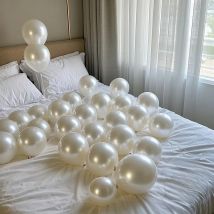 30pcs 5/10/12inch Pearl White Balloons Wedding Anniversary Valentine's Day Birthday Party Baby Shower Helium Balloon Decor