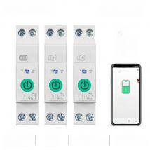1-63A 1P+N Tuya WiFi Smart Circuit Breaker Switch Kwh Metering Timer Relay MCB Voltage Current Protect Alexa Google Home Alice