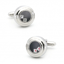 Casino Gambling Design Rotable Dice Cufflinks Quality Brass Material Silver Color Cuff Links Wholesale & Retail