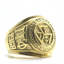 Unisex 316L Stainless Steel Gold Color Triskelion Newest Ring