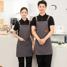 Perfessional Kitchen Apron Women Waterproof Grill Apron With Pockets Mandil Woman Taller Waiter Apron Logo Design Custom