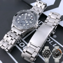 20mm 22mm 316L Stainless Steel Watchband fit for Omega 007 seamaster 300 Planet Ocean Speedmaster Watch Strap Solid Bracelets