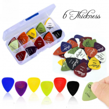 50Pcs/Set Electric Guitar Pick Acoustic Music Picks Plectrum 0.58/0.71/0.81/0.96/1.20/1.50mm Thickness Guitar Accessories GYH