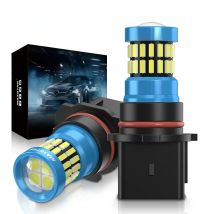 2x Auto P13W LED Error Free Canbus 4014 3030 SH24W LED Bulbs For 2008-2012 Audi A4 Q5 Daytime Running   Lights Red White Yellow
