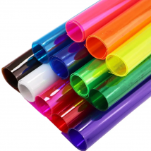 30x120cm Roll Neon Pink Colorful Clear Transparente PVC Film Vinyl Faux Leather Fabric Soft Glass Cloth Waterproof For Bag BH050