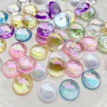 20mm semicircle ab acrylic rhinestone diy wedding jewelry production Hair clip accessories Flat back decorative crystal