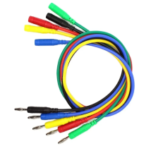 4mm Banana Plug With 50cm Extension Cable 13AWG Super Flexible Silicone Test Line Extension Cord 1Pair
