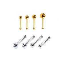Nose Stud Ball Straight Rod Stainless Steel Small Ear Nail Invisible Bone Body Jewelry for Women 20G Piercing