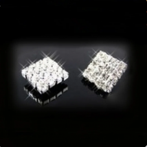 Jewelry Wholesale Cute Shiny Full Crystal Squared Earrings Vogue Men Women Imitation Rhinestone Ear Studs Brincos