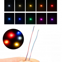 50pcs/bag 0402 0603 0805 1206 SMD Lamp Wired Micro Litz Led Pre-Soldered Chip Wired 30cm 3V DIY Railway Models Scenes Toy Light