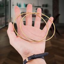 40 60 70 80mm Stainless Steel Exaggerate Large Big Smooth Circle Hoop Earrings Simple Party Round Loop Earrings for Women