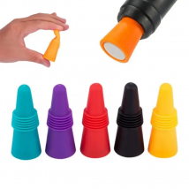 5pcs Silicone Wine Bottle Stopper Beverage Bottle Leak Proof Champagne Bottles Sealer Stoppers Wine Cork Stopper Bar Wine Tool