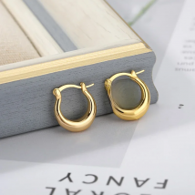 Simplicity Round Stainless Steel Earrings Women Minimalist European Modern Female Glamour Ear Rings Gifts Bijoux Femme Jewelry