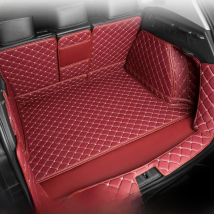 NovaAcc PU Leather Trunk Mats For Tesla Model Y 2017 to 2024 Model 3 2021 to 2024 Cargo Liner Thickened Sponge Car Accessories