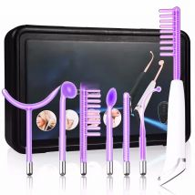 6 in 1 Touch Panel High Frequency Facial Machine For Hair Face Electrotherapy Wand Argon Treatment Acne Skin Care