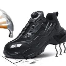 Men's Military Tactical Boots Army Boots Men Side Zipper Military Boots Men Anti-Slip Ankle Boots Work Safety Shoes Hiking Shoe