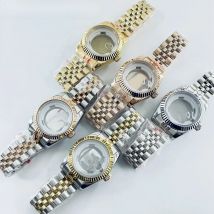 BURRYJAZZ 31mm NH05 NH06 Watch Case Silver Rose Gold Stainless Steel Case With Sapphire Crysta Waterproof