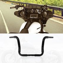 GZICMA Sleek Design Ape Hanger Handlebar 1.5" Tube 1" Clamp Black for Harley Touring 2007-2024 Street Glide Electra Glide