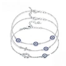 TONGZHE Fashion Women Bracelet 925 Sterling Silver Hamsa Evil Eye Bracelet Turkey Jewelry Hand Bracelets For Women Pulseras 2020