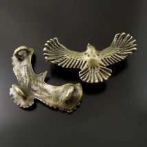 10PCS Vintage Man Antique Color Alloy Flying Eagle Charms Necklace Pendant Jewelry Connector Craft 35*20*7mm Jewelry Findings