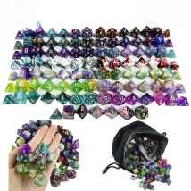 105pcs Dice Set with Bag for DND RPG Party/Family Table Board Role Playing Game Dados D4 D6 D8 D10 D% D12 D20