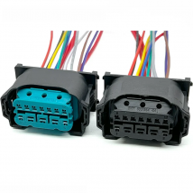 1 Set 12 Pin Car Led Lamp Headlight Electrical Cable Connectors Wire Harness Plug 61132359991 For BMW 1-1452335-1 1-1452334-1