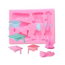 DIY Graduate Silicone Molds Bachelor Cap Fondant Mold Graduation Party Cake Decorating Tools