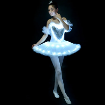Ruoru Professional Ballet Tutu LED Swan Lake Adult Ballet Dance Clothes Tutu Skirt Women Ballerina Dress for Party girls Ballet