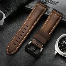For Apple Watch Band High Quality Leather Strap Men for Series 11 10 9 7 8 SE Ultra 3 2 49mm 44mm 46mm Watch Band 45mm 41mm 42mm